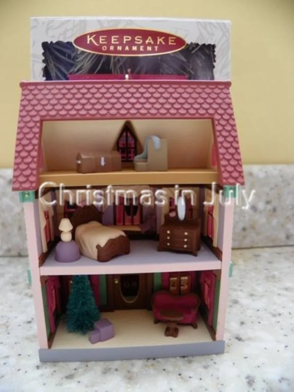 Hallmark 1996 Victorian Painted Lady Nostalgic Houses Shops Christmas Ornament